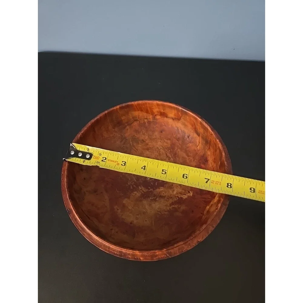 Bhutanese Burl Dhapa Wooden Bowl‎ Maple Wood Handmade Luxury